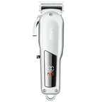 VGR V - 278 10W USB Metal Electric Hair Clipper with LED Digital Display(Silver) - British D'sire