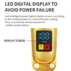 VGR V - 290 Portable Mini USB Electric Hair Clipper with Digital Display(Gold) - British D'sire