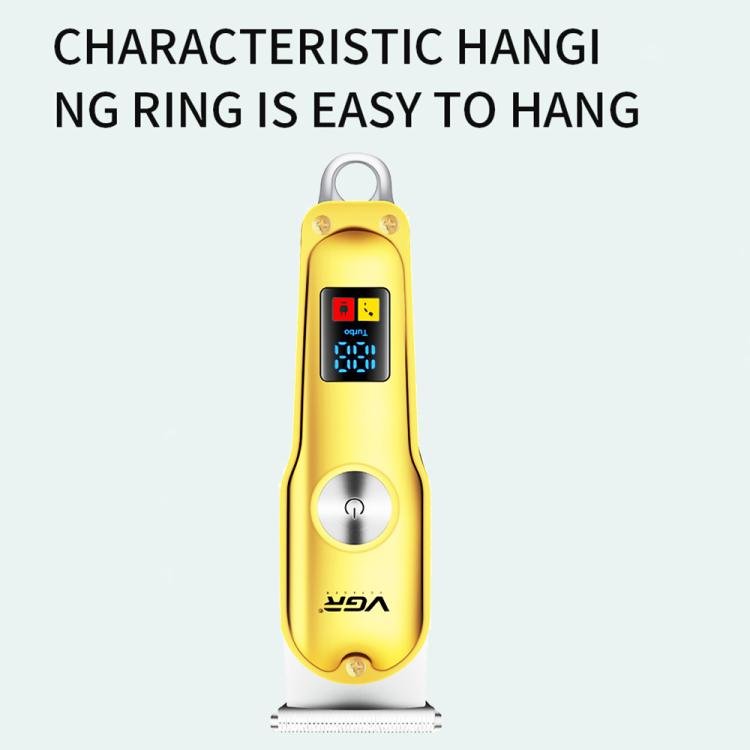 VGR V - 290 Portable Mini USB Electric Hair Clipper with Digital Display(Gold) - British D'sire