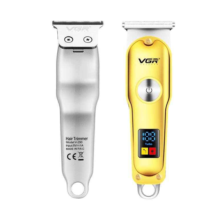VGR V - 290 Portable Mini USB Electric Hair Clipper with Digital Display(Gold) - British D'sire