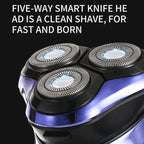 VGR V - 305 Rotating Three - blade IPX7 Men Electric Shaver(Blue) - British D'sire