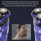 VGR V - 305 Rotating Three - blade IPX7 Men Electric Shaver(Blue) - British D'sire