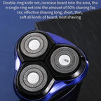 VGR V - 305 Rotating Three - blade IPX7 Men Electric Shaver(Blue) - British D'sire