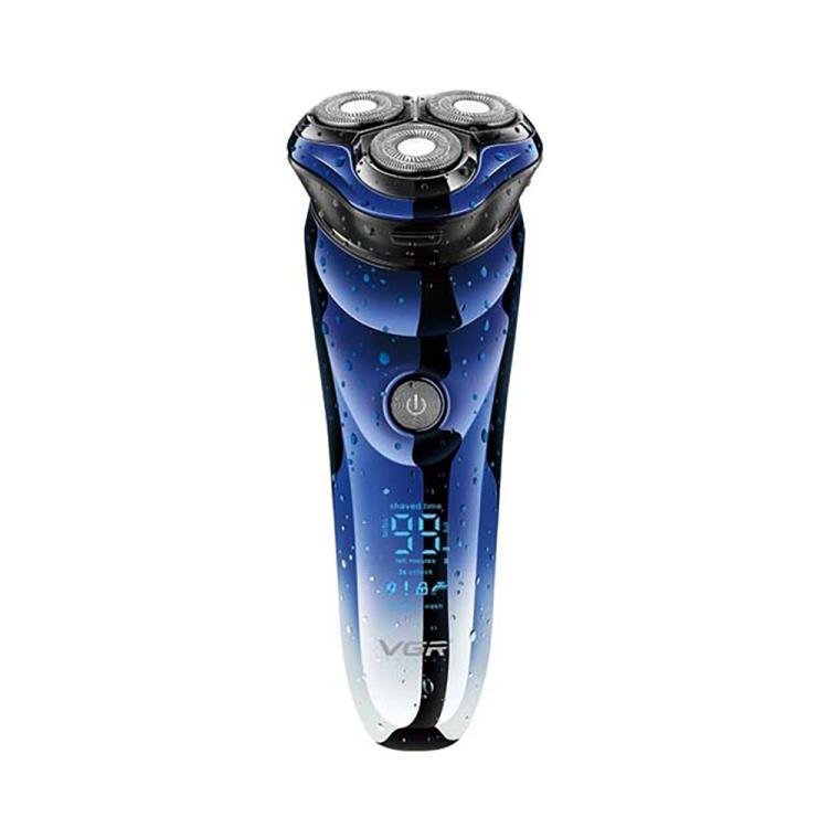 VGR V - 305 Rotating Three - blade IPX7 Men Electric Shaver(Blue) - British D'sire