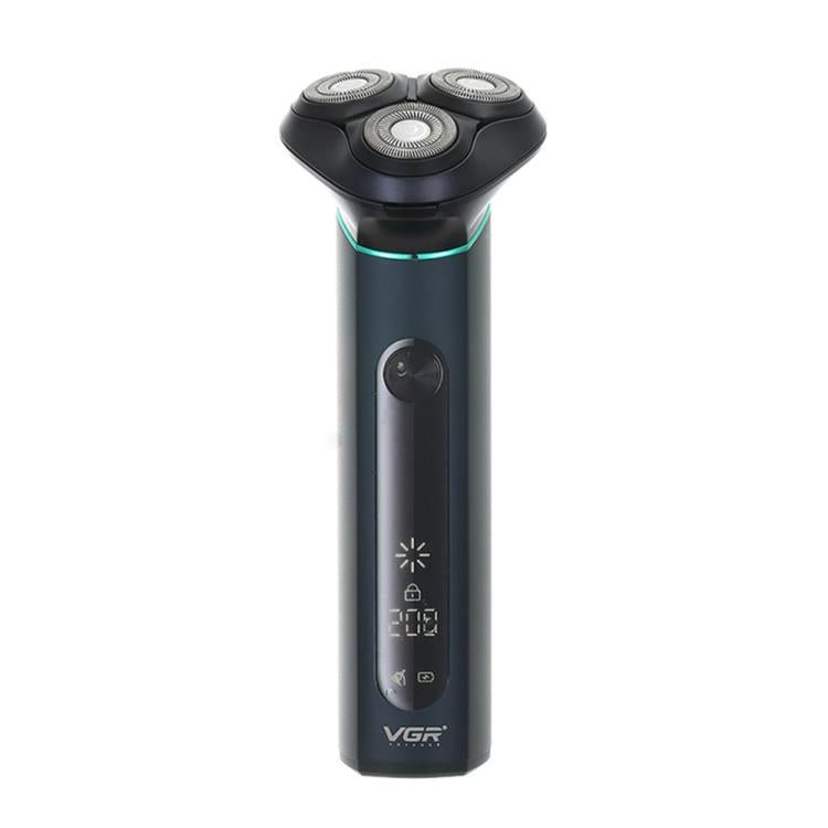 VGR V - 310 Digital Display Three - blade IPX7 Electric Shaver(Black) - British D'sire