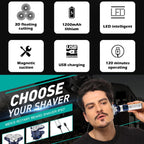 VGR V - 328 3D Floating Cutting Blade IPX7 Electric Shaver(Black) - British D'sire