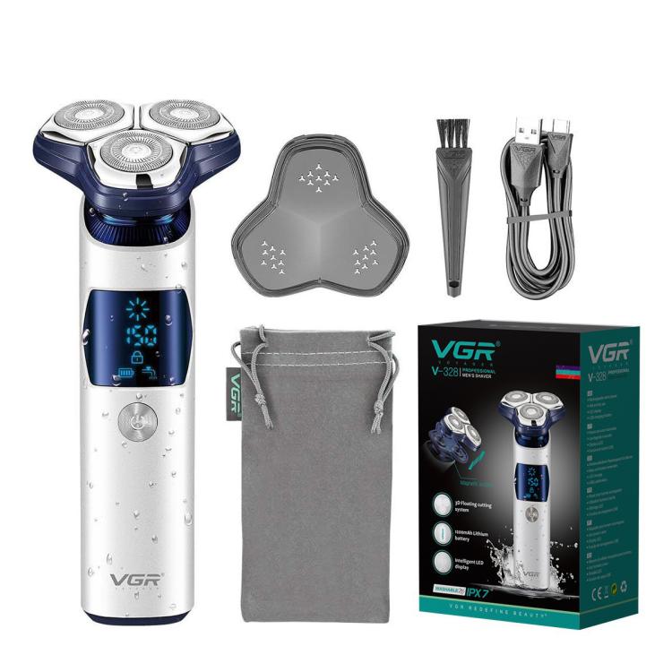 VGR V - 328 3D Floating Cutting Blade IPX7 Electric Shaver(Black) - British D'sire