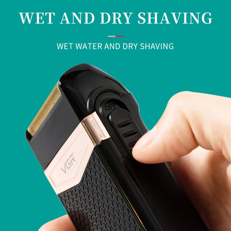 VGR V - 331 Reciprocating Rotary 2 Cutter Head IPX4 Electric Shaver(Black) - British D'sire