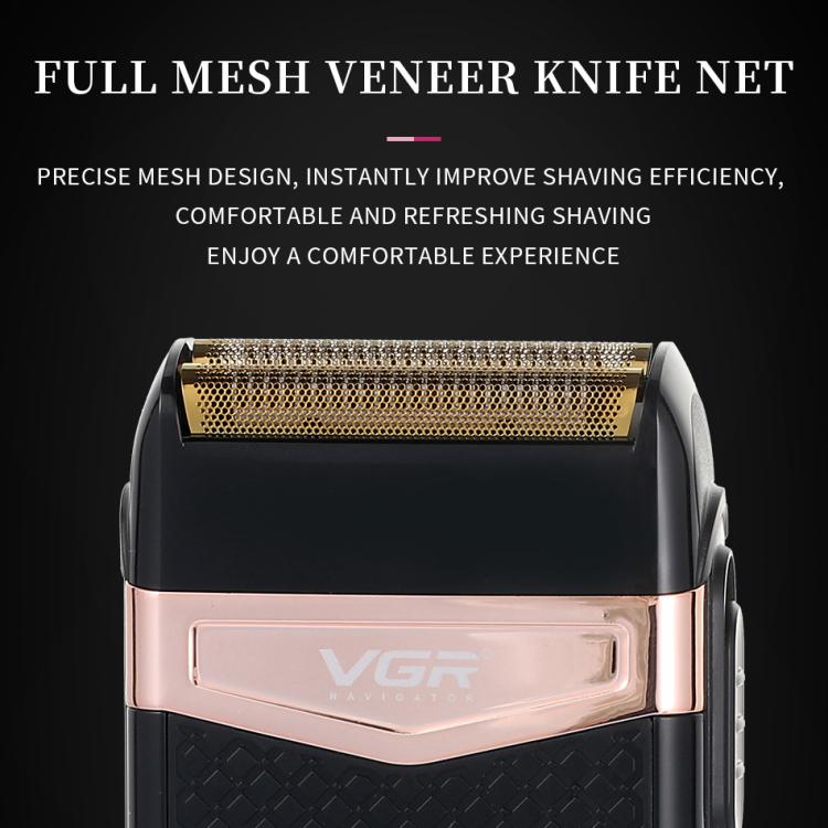 VGR V - 331 Reciprocating Rotary 2 Cutter Head IPX4 Electric Shaver(Black) - British D'sire