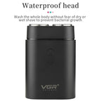VGR V - 341 Rotating 2 Cuttter Head Portable Electric Shaver(Black) - British D'sire