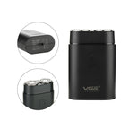 VGR V - 341 Rotating 2 Cuttter Head Portable Electric Shaver(Black) - British D'sire
