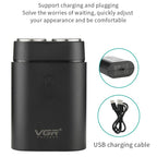 VGR V - 341 Rotating 2 Cuttter Head Portable Electric Shaver(Black) - British D'sire