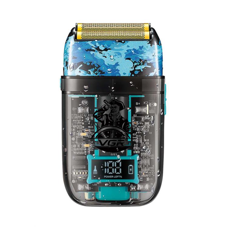VGR V - 352 Double Cutter Head Portable Electric Foil Shaver(Transparent Black) - British D'sire Main image