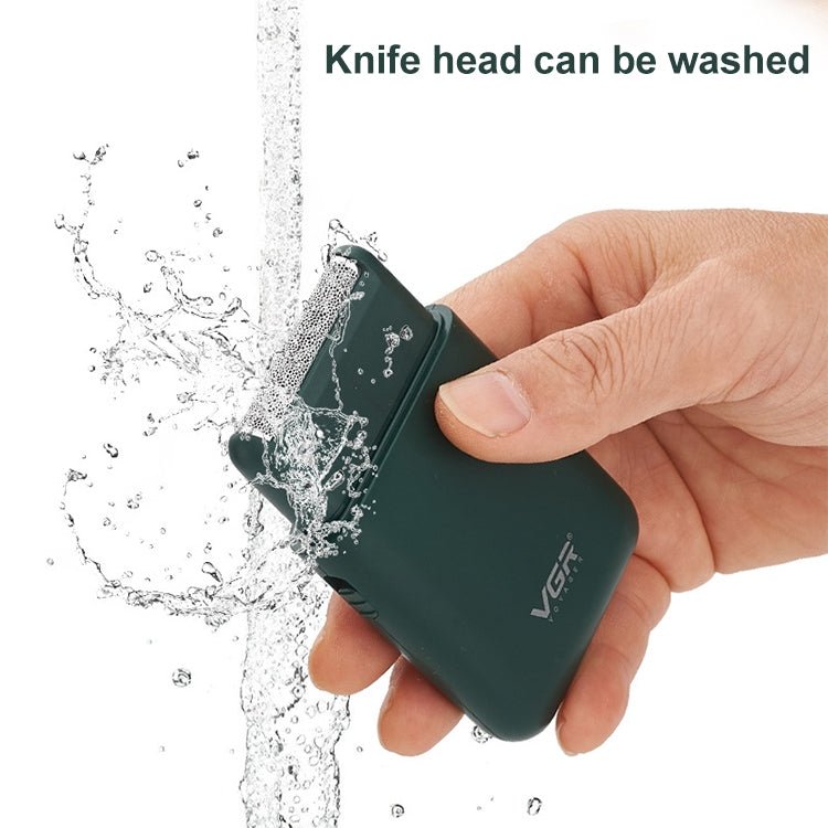 VGR V - 390 5W USB Portable Reciprocating Electric Shaver (Green) - British D'sire