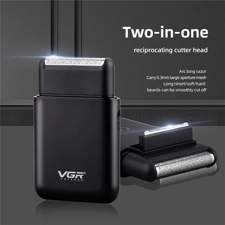 VGR V - 390 5W USB Portable Reciprocating Electric Shaver (Green) - British D'sire