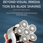 VGR V - 395 Six Cuttter Heads IPX6 Electric Shaver(Silver) - British D'sire