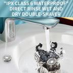VGR V - 395 Six Cuttter Heads IPX6 Electric Shaver(Silver) - British D'sire