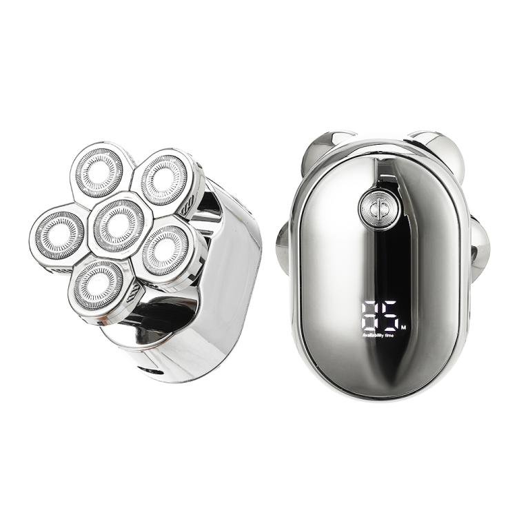 VGR V - 395 Six Cuttter Heads IPX6 Electric Shaver(Silver) - British D'sire