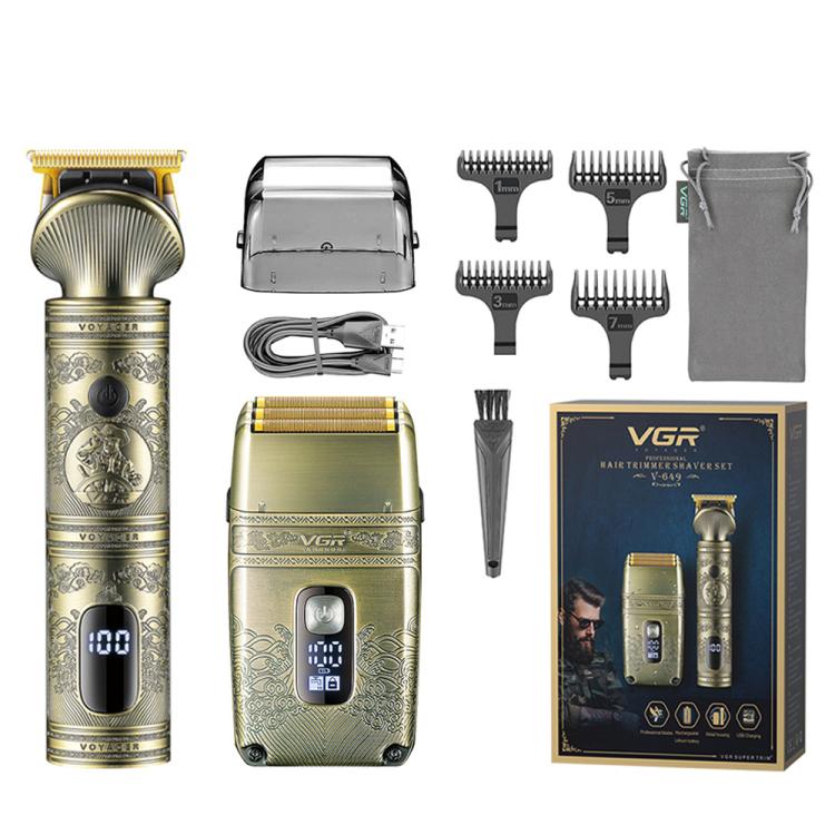 VGR V-649 USB Digital Display Electric Hair Clipper & Shaver Set(Gold) Secondary image
