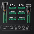 VGR V - 677 LED Digital Display Electric Hair Clipper & Trimmer Set(Green) - British D'sire