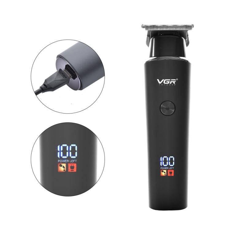 VGR V - 937 LED Digital Display Salon USB Electric Hair Clipper(Black) - British D'sire