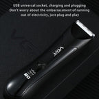 VGR V - 951 IPX5 LED Digital Display Portable Light USB Hair Clipper(Black) - British D'sire