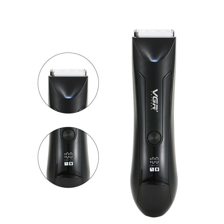 VGR V - 951 IPX5 LED Digital Display Portable Light USB Hair Clipper(Black) - British D'sire