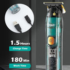 VGR V - 961 IPX7 LED Digital Display USB Electric Hair Clipper(Black) - British D'sire