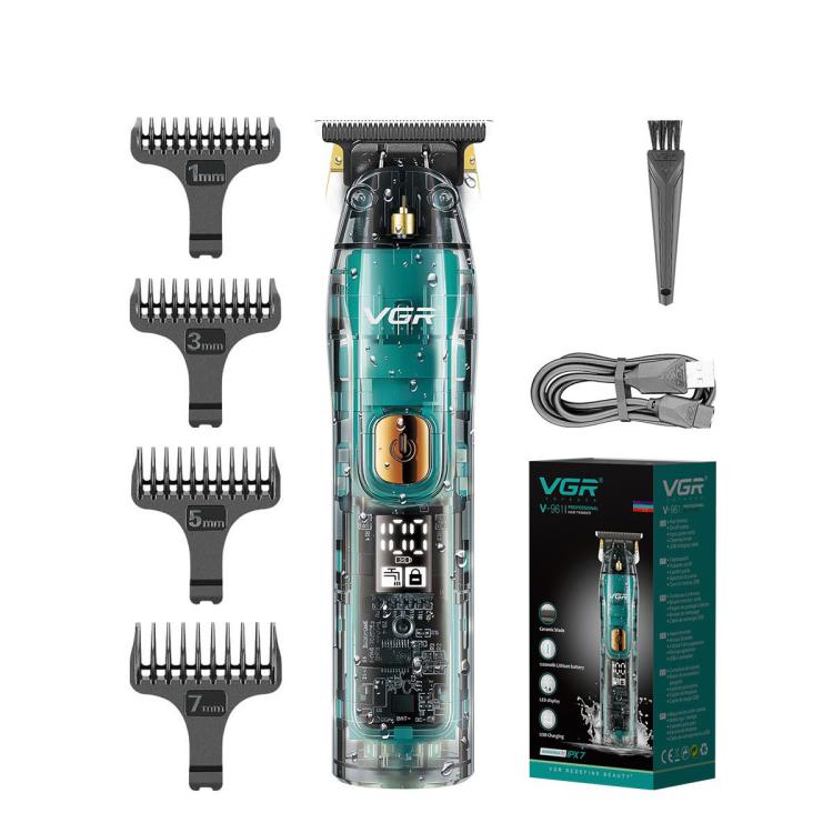 VGR V - 961 IPX7 LED Digital Display USB Electric Hair Clipper(Black) - British D'sire