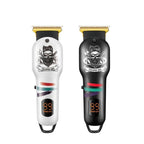 VGR V - 971 Graffiti Design LED Digital Display USB Electric Hair Clipper(White) - British D'sire
