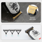 VGR V - 971 Graffiti Design LED Digital Display USB Electric Hair Clipper(White) - British D'sire