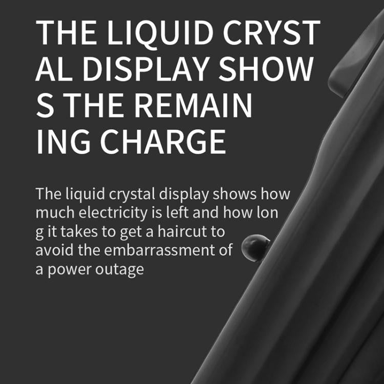 VGR VGR - 282 4 - gear Fine - tuning Digital Display USB Electric Hair Clipper(Black) - British D'sire