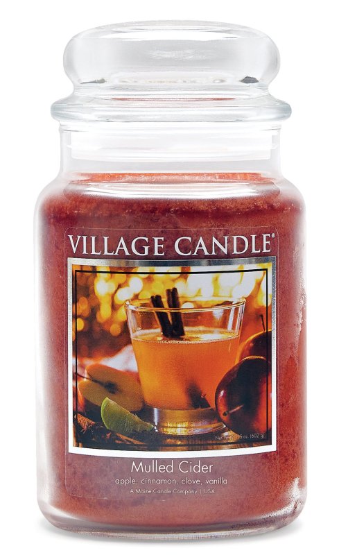 Village Candle - Mulled Cider - Large Glass Dome - Candles - British D'sire