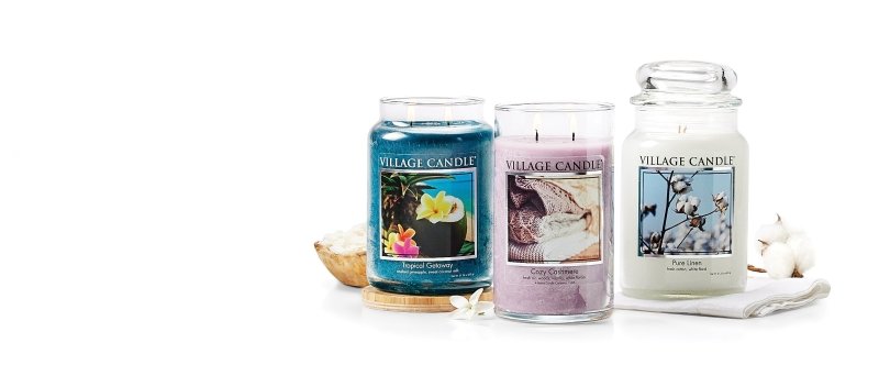 Village Candle - Pure Linen - Large Glass Dome - Candles - British D'sire