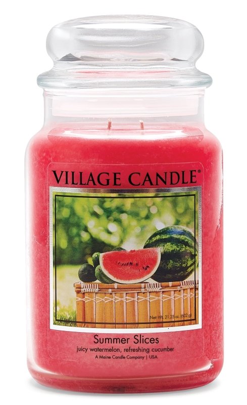 Village Candle - Summer Slices - Large Glass Dome - Candles - British D'sire