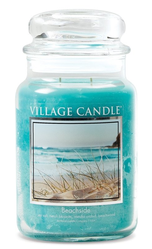 Village Candles - Beachside - Large Glass Dome - Candles - British D'sire