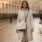 Vinette-MS leather-White cowhide olive messenger bag - British D'sire