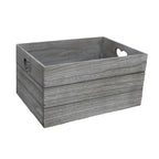 Vintage Effect Heart Cut Handle Wooden Storage Crate - Wooden Crates - British D'sire