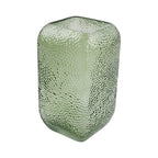 Vintage Green Dimpled Square Vase - vase - British D'sire