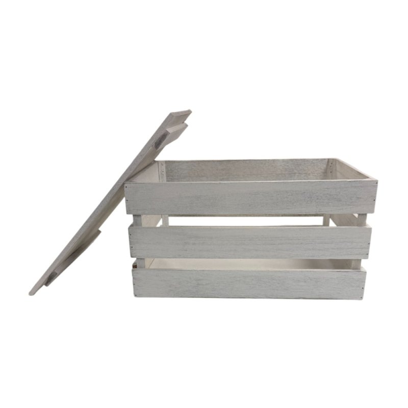 Vintage Slatted Wooden Crate Secondary image