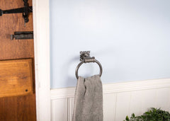 Vintage towel ring bathroom towel hanger - Rosado - towel ring - British D'sire