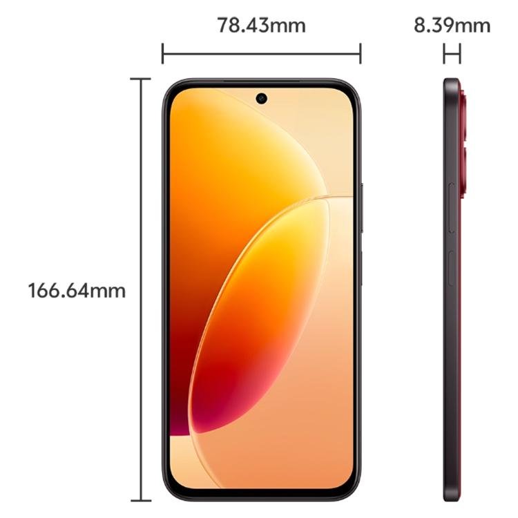vivo Y500i, 8GB+512GB, Side Fingerprint, 6.75 inch Android 16 OriginOS 6 Snapdragon 4 Gen 2 Octa Core, OTG, NFC, Network: 5G (Red) - British D'sire