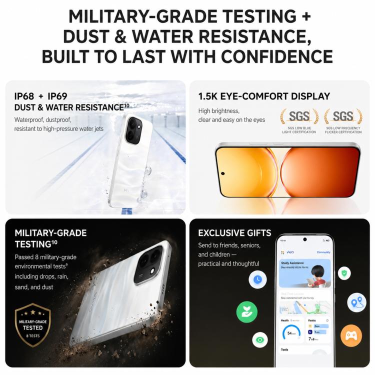 vivo Y600 Turbo, 12GB+256GB, In-screen Fingerprint, 6.83 inch Android 16 OriginOS 6 Snapdragon 7s Gen 4 Octa Core, OTG, NFC, Network: 5G (Gold) - British D'sire