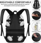 VSNOON Anti - Theft Laptop Backpack, 15.6 - 17.3 inch Business Laptop Rucksack Bag with USB Charging Port & Lock, Water Resistant Travel Backpack Computer Bag for Women Men, Black - Bags & Accessories - British D'sire