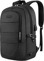 VSNOON Anti - Theft Laptop Backpack, 15.6 - 17.3 inch Business Laptop Rucksack Bag with USB Charging Port & Lock, Water Resistant Travel Backpack Computer Bag for Women Men, Black - Bags & Accessories - British D'sire