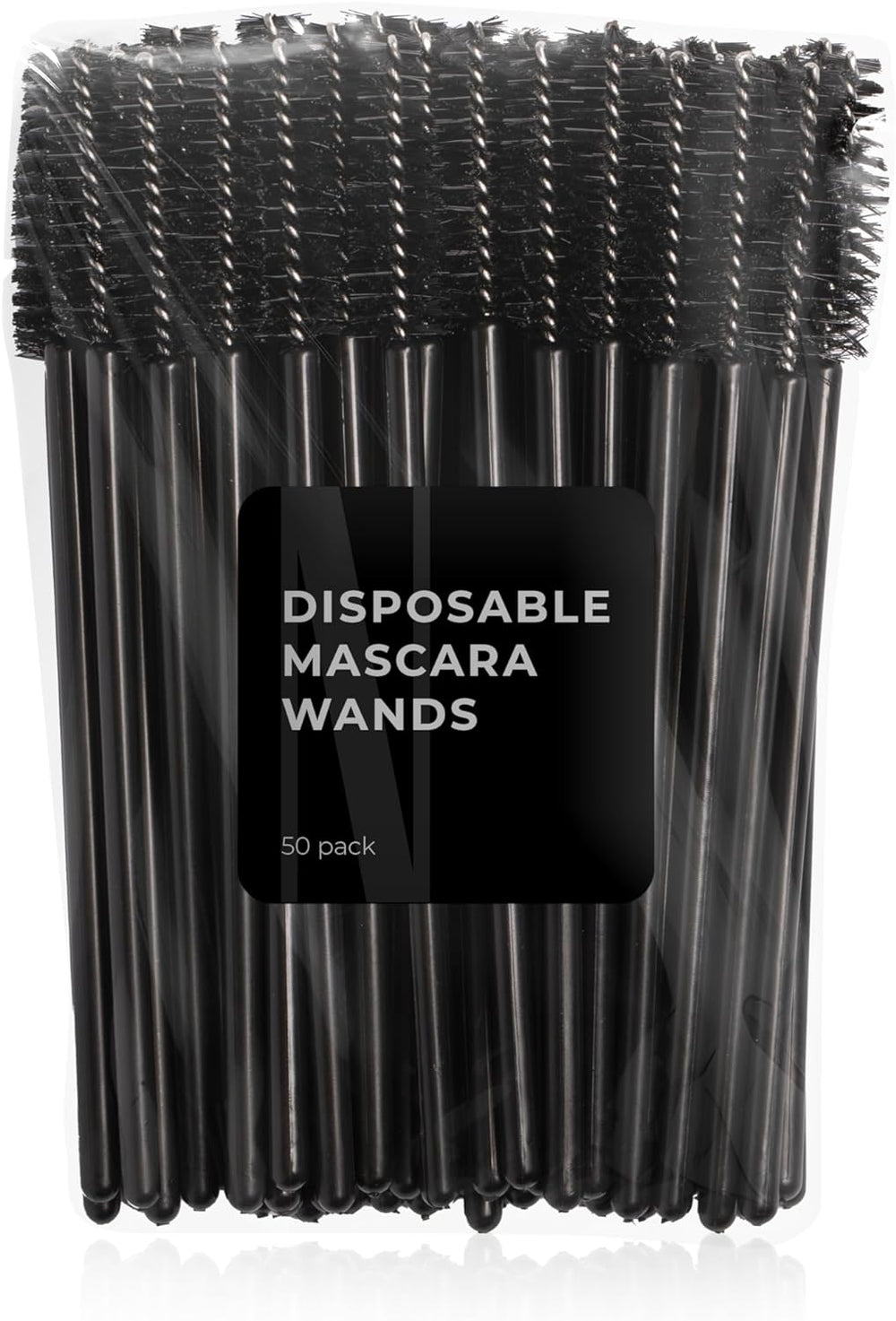 Nanolash Disposable Mascara Wands 50 pcs - disposable eyelash brushes, eyebrow spoolie Main image