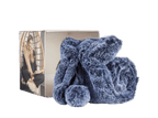 Warmies® Extra Long Hot Water Bottle - Marshmallow Blue Fur - Hot Water bottle Fleece - British D'sire