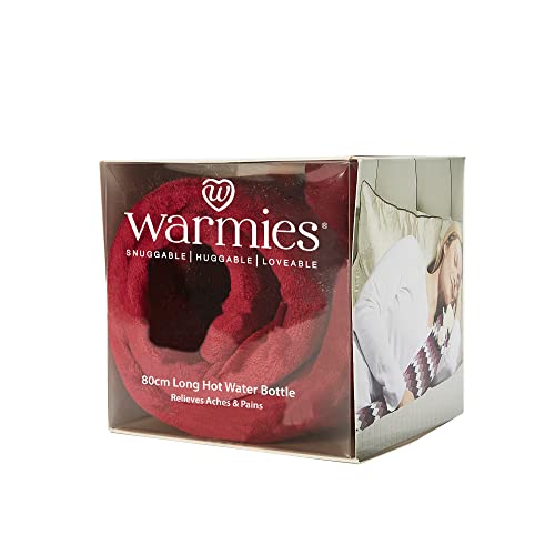 Warmies Rolled Long Hot Water Bottle Cranberry Fleece Secondary image