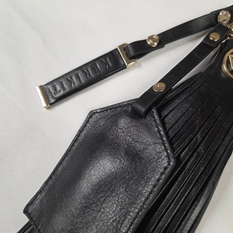 Warrior Black Pebble With Personlisation - SMALL LEATHER GOOD - British D'sire