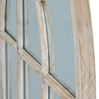 Washed Wood Arched Window Mirror - Mirror - British D'sire